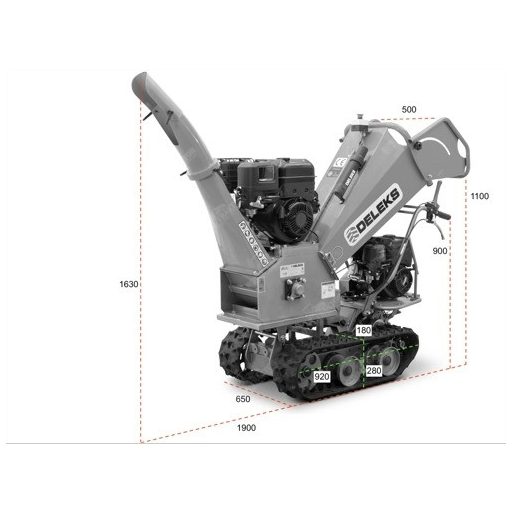 DELEKS DK-800-GREEN-YAMAHA Önjáró nyomkövetős ágaprító
