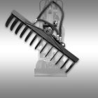 JANSEN Hidraulikusan forgatható gereblye MB-800 Mini kotróhoz